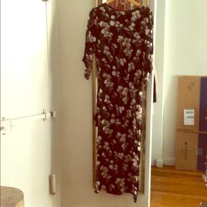 SOLD Tory Burch Solaro Long Silk Floral Caftan